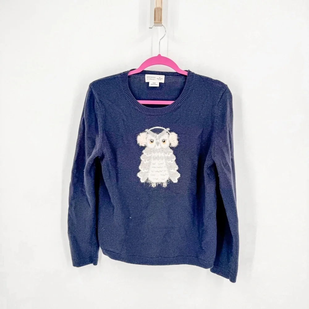 kate spade Navy Sweater with Owl Design